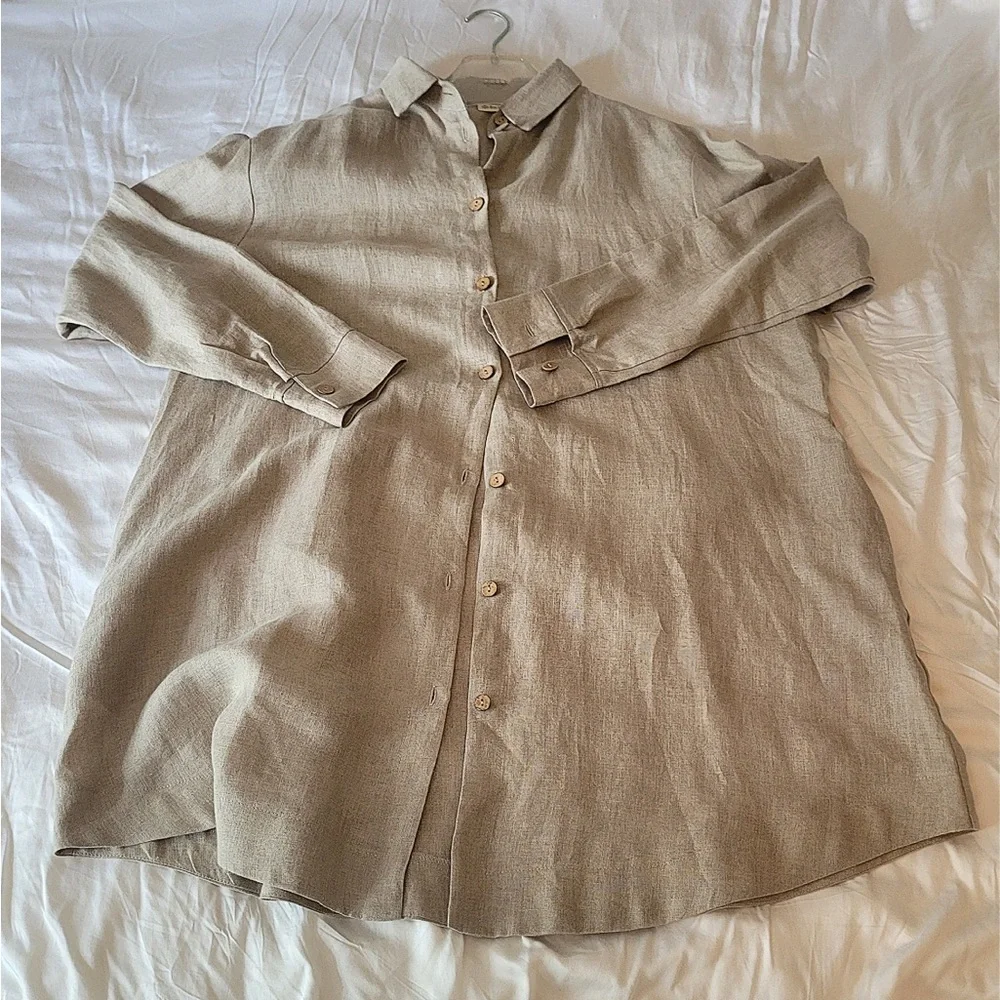 Extra Large pure long linen shirt, never worn - Picture 3 of 5
